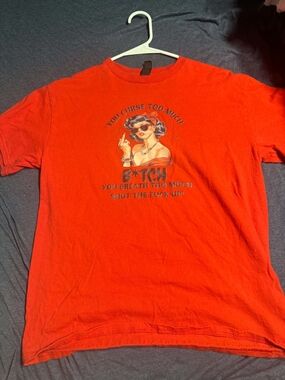 Short-Sleeve Graphic Tee with Retro Pinup Print